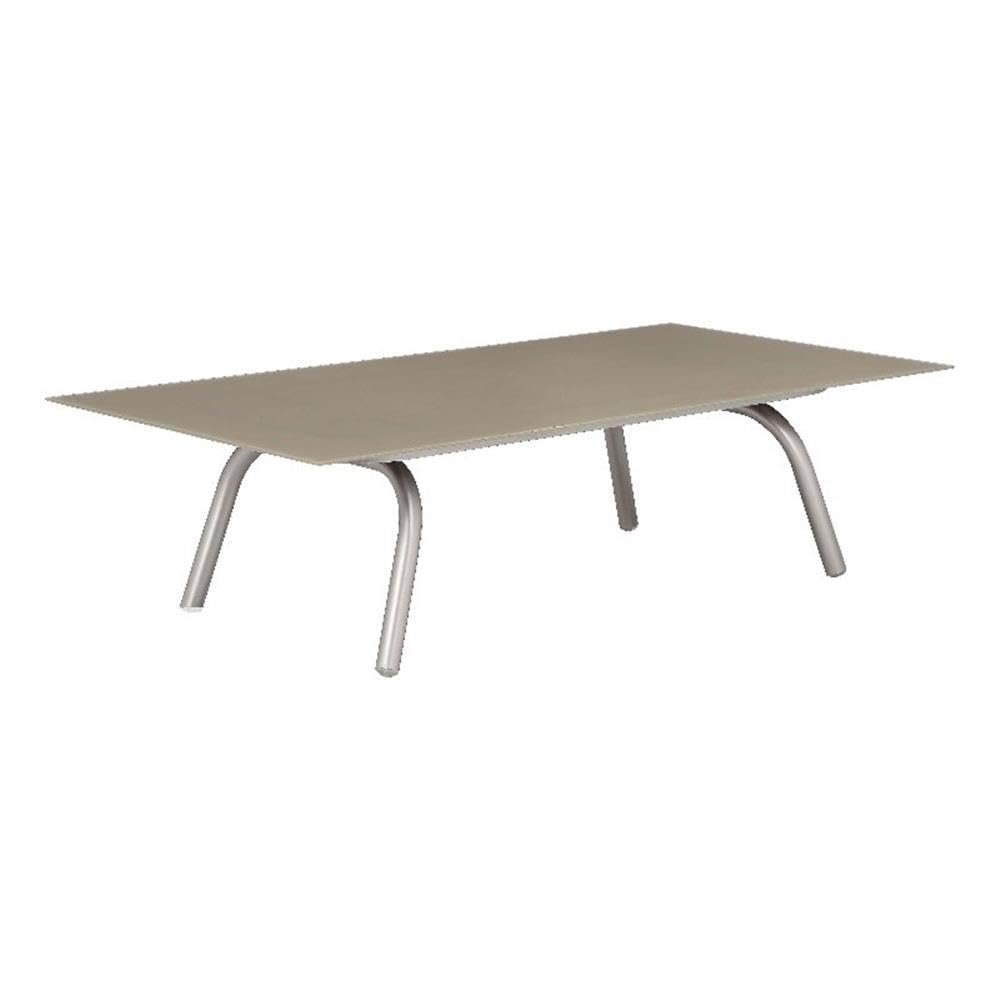 Chelsea Coffee Table Taupe In Aluminum, Glass