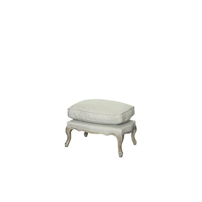 Z-Rodney Ottoman- Antique White And Linen