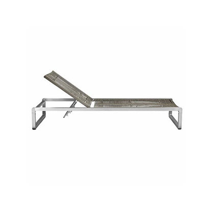 Bella Lounger Chair, Grey In Aluminum, Rope