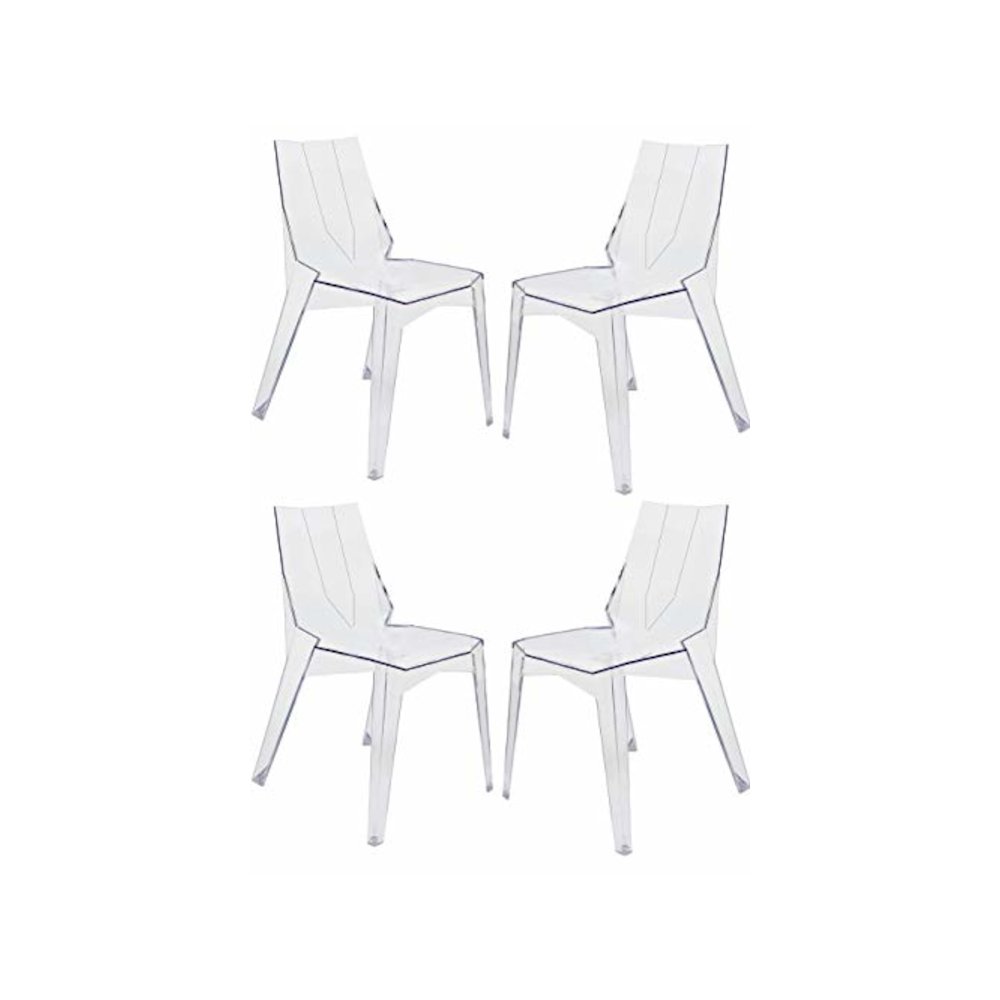 Arrow Dining Chair Side Clear- Set Of 4