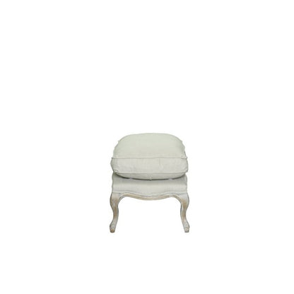 Z-Rodney Ottoman- Antique White And Linen