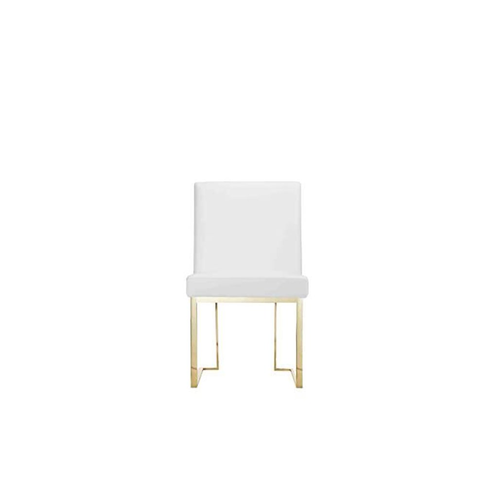 Gold Dexter Side Chair White (Set Of 2)