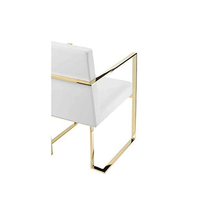Gold Dexter Arm Chair White