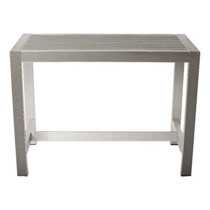 Large Betty Bar Table, Grey In Aluminum, Polyresin