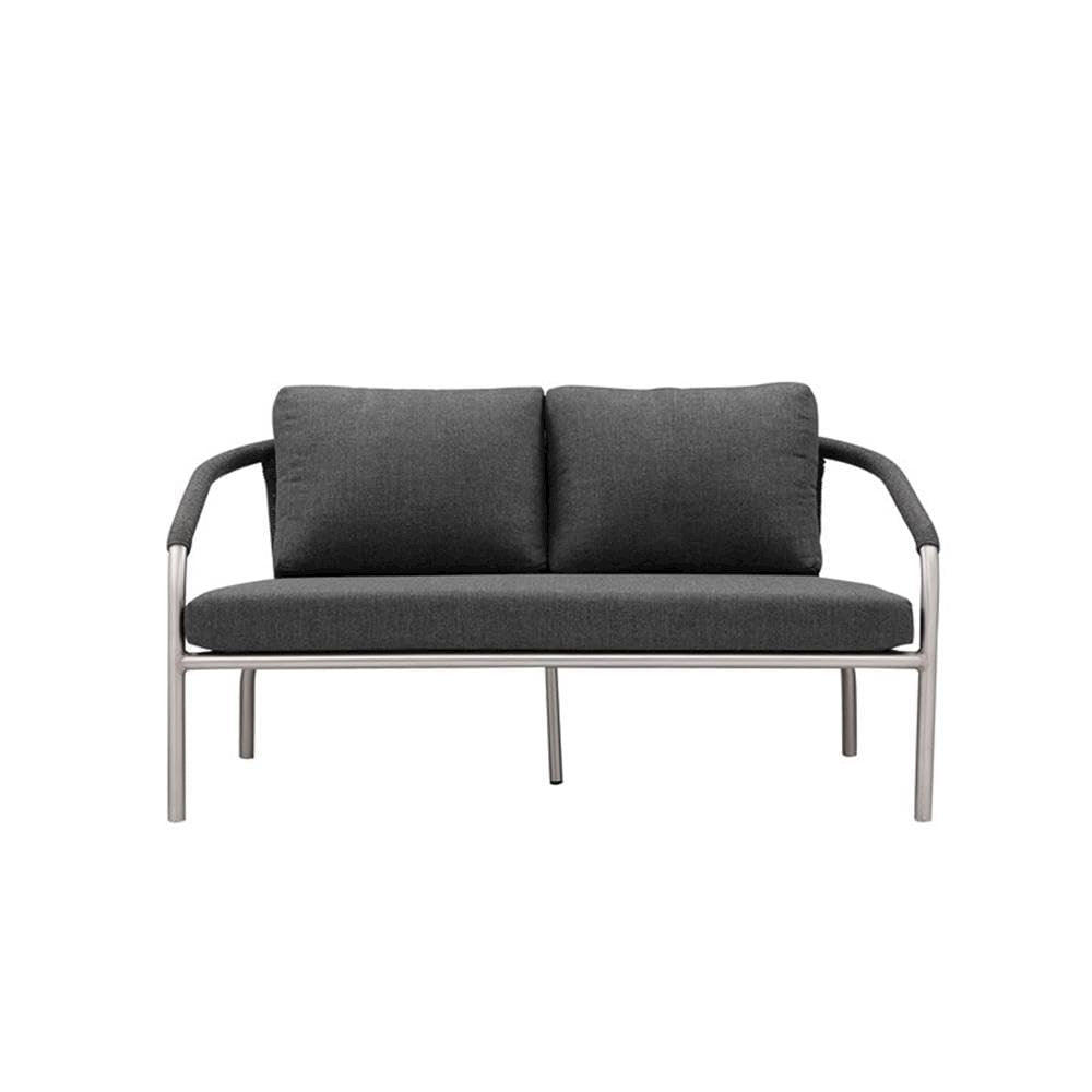 Chelsea Sofa Slate In Aluminum, Polyesin, Textilene