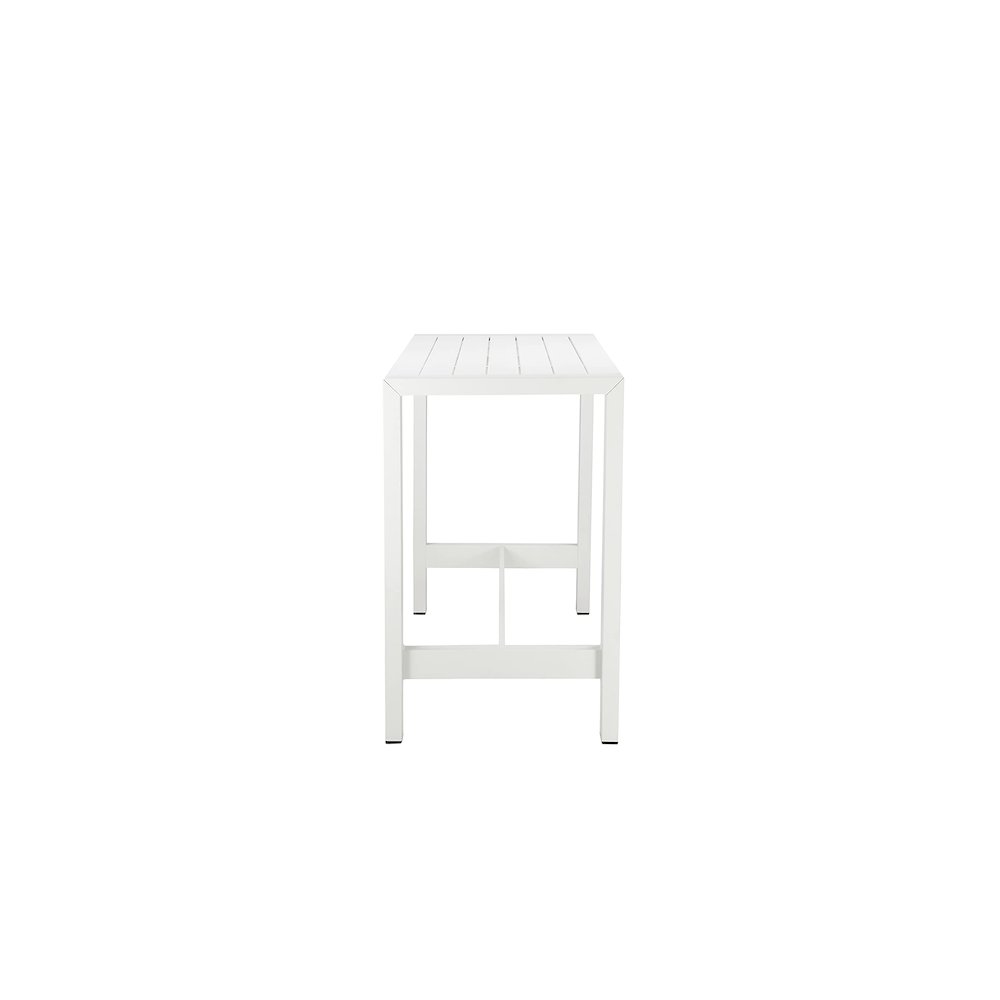 Large Betty Bar Table, White In Aluminum, Polyresin