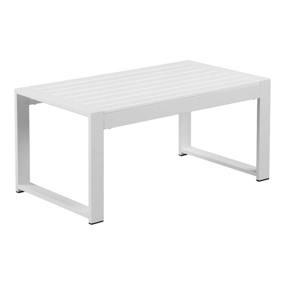 Karen Coffee Table, White In Aluminum, Polyresin