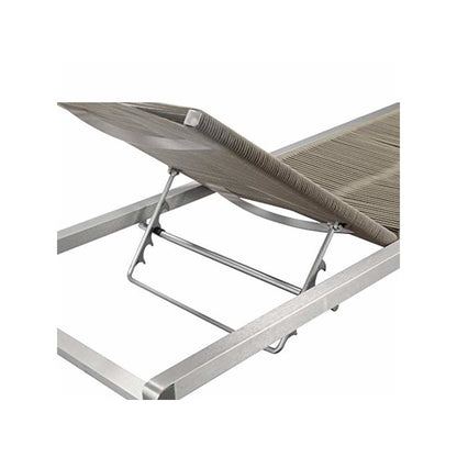 Bella Lounger Chair, Grey In Aluminum, Rope