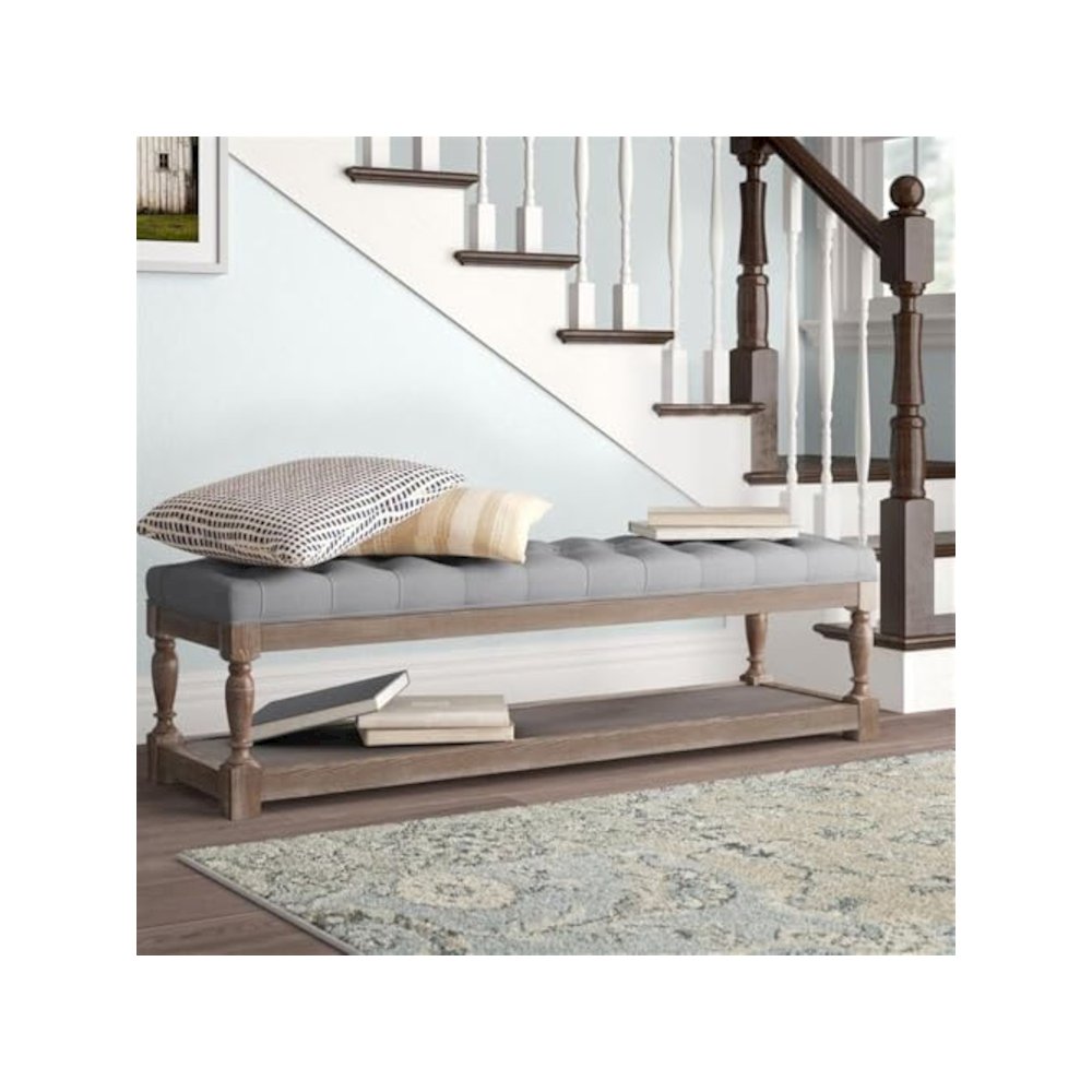 Z-Athena-59 Bench White And Frost Grey
