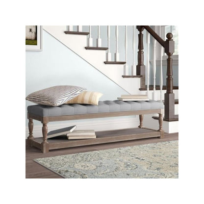 Z-Athena-59 Bench White And Frost Grey