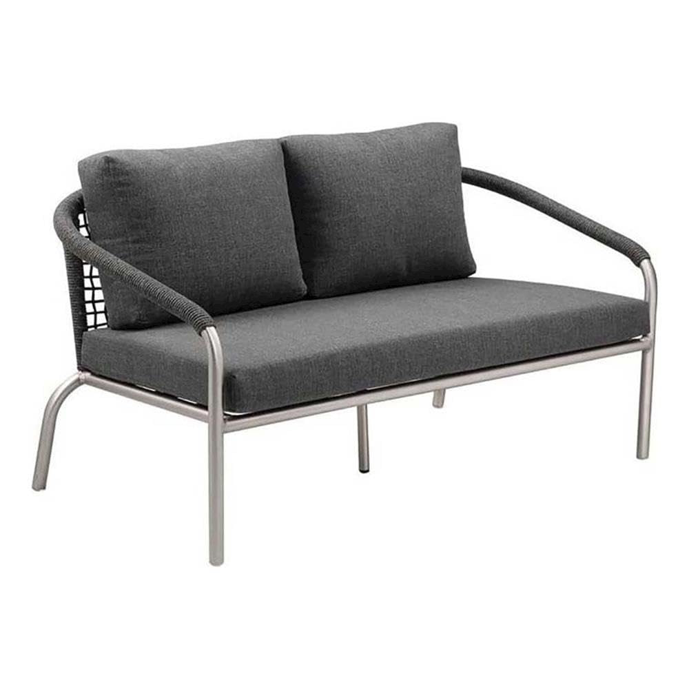 Chelsea Sofa Slate In Aluminum, Polyesin, Textilene
