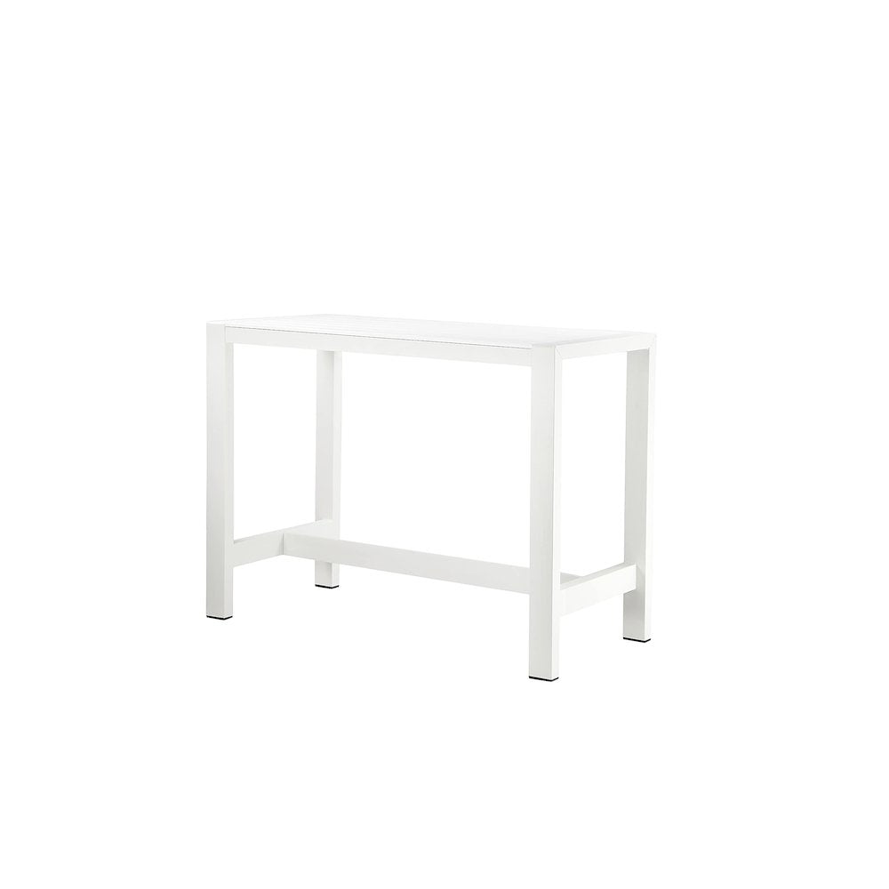 Large Betty Bar Table, White In Aluminum, Polyresin