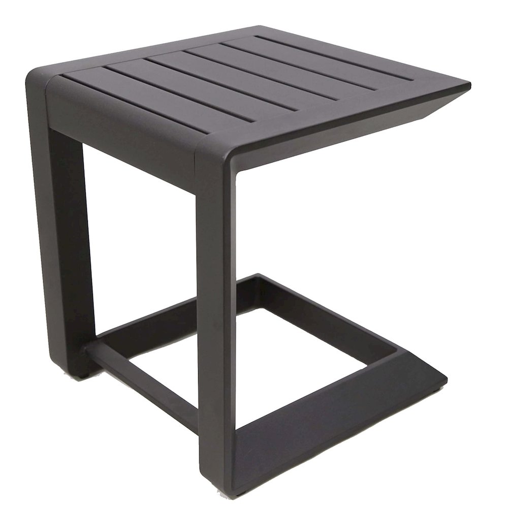 Leaf Side Table, Black In Aluminum