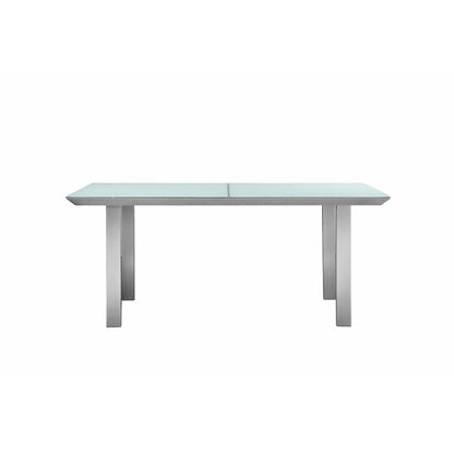Bella 7 Piece Dining Furniture Set, Grey In Aluminum, Rope