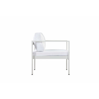 Karen Chair, White In Aluminum, Polyresin