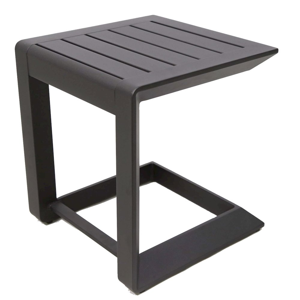Leaf Side Table, Black In Aluminum