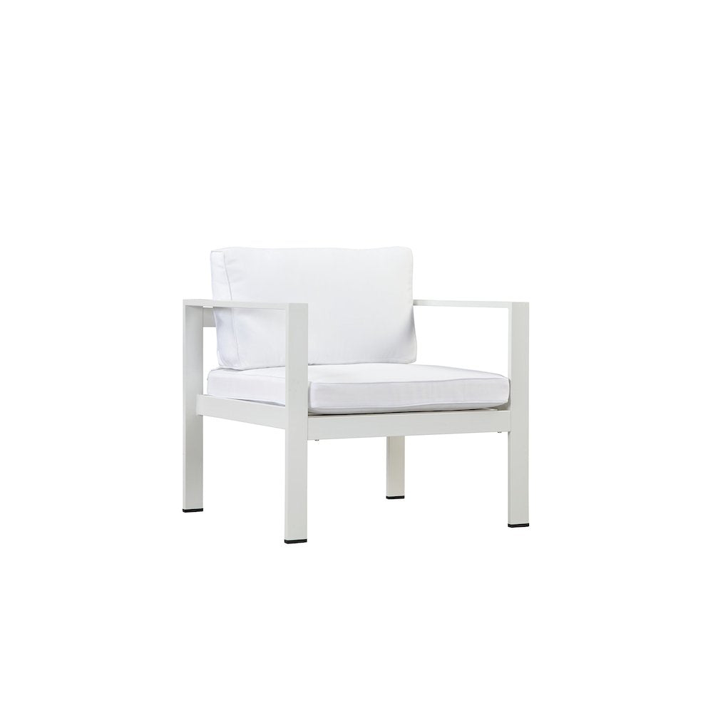 Karen Chair, White In Aluminum, Polyresin