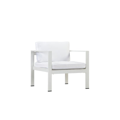 Karen Chair, White In Aluminum, Polyresin