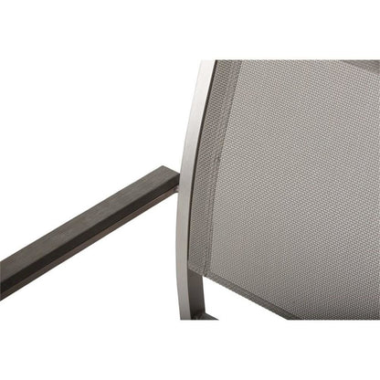 David Dining Chairs, Brushed Grey In Aluminum, Textilene