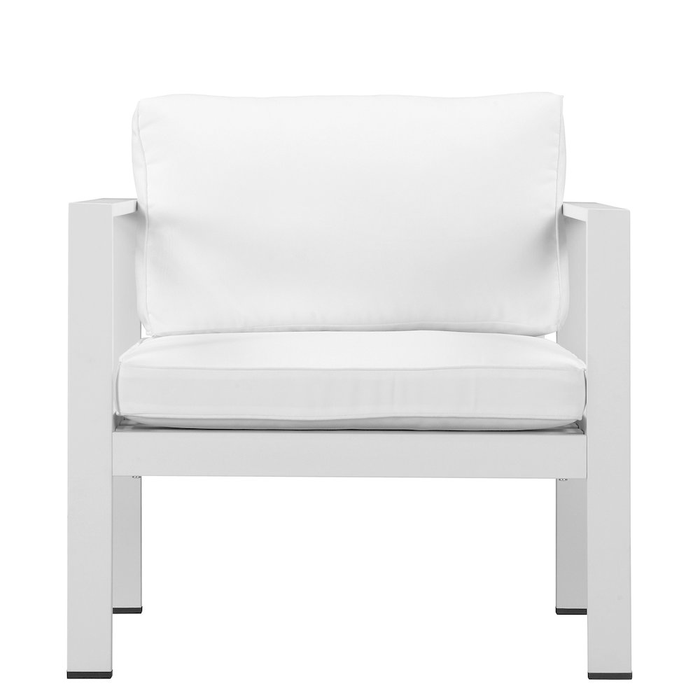 Karen Chair, White In Aluminum, Polyresin