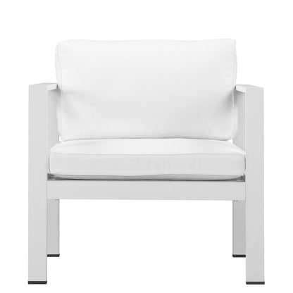 Karen Chair, White In Aluminum, Polyresin