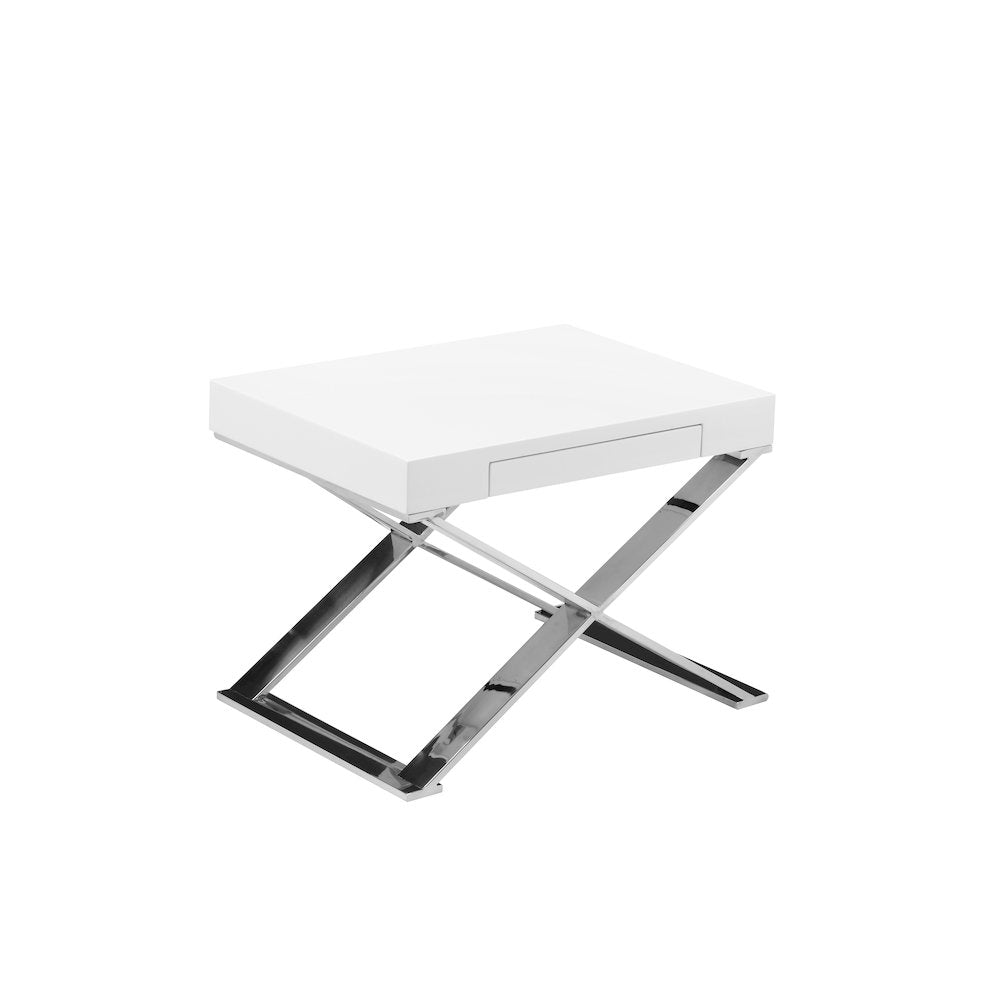 Alexa Side Table White