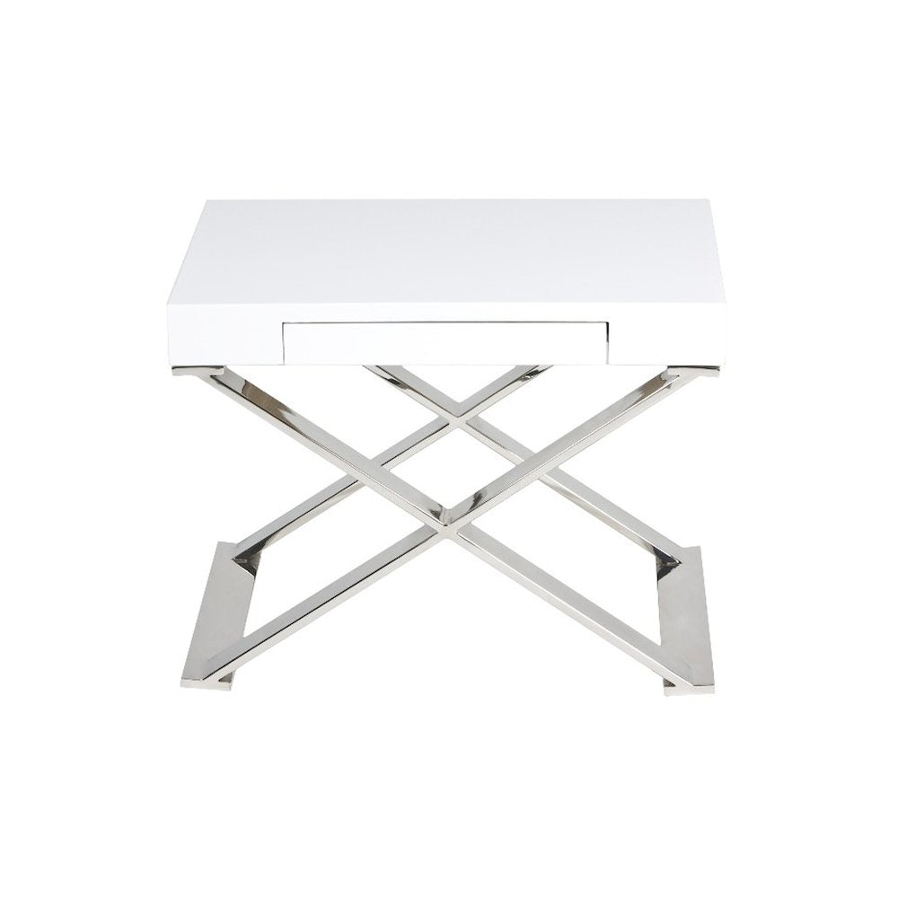 Alexa Side Table White