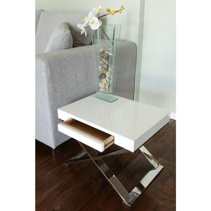 Alexa Side Table White