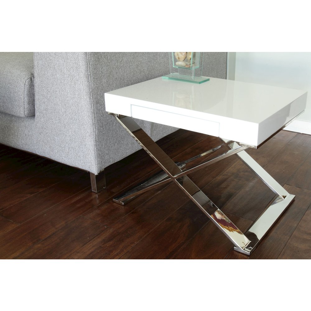 Alexa Side Table White