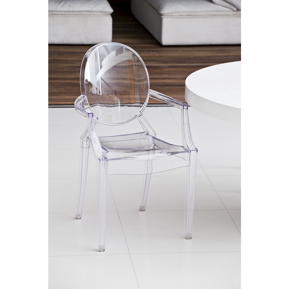 Bentley Arm Dining Chair Clear - Set Of 4