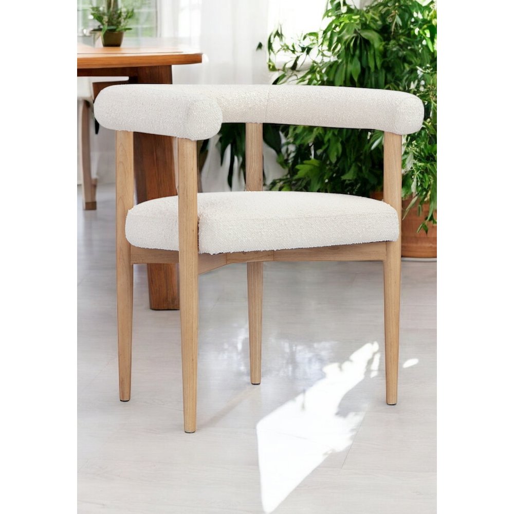 Bloom Arm Chair Boucle White