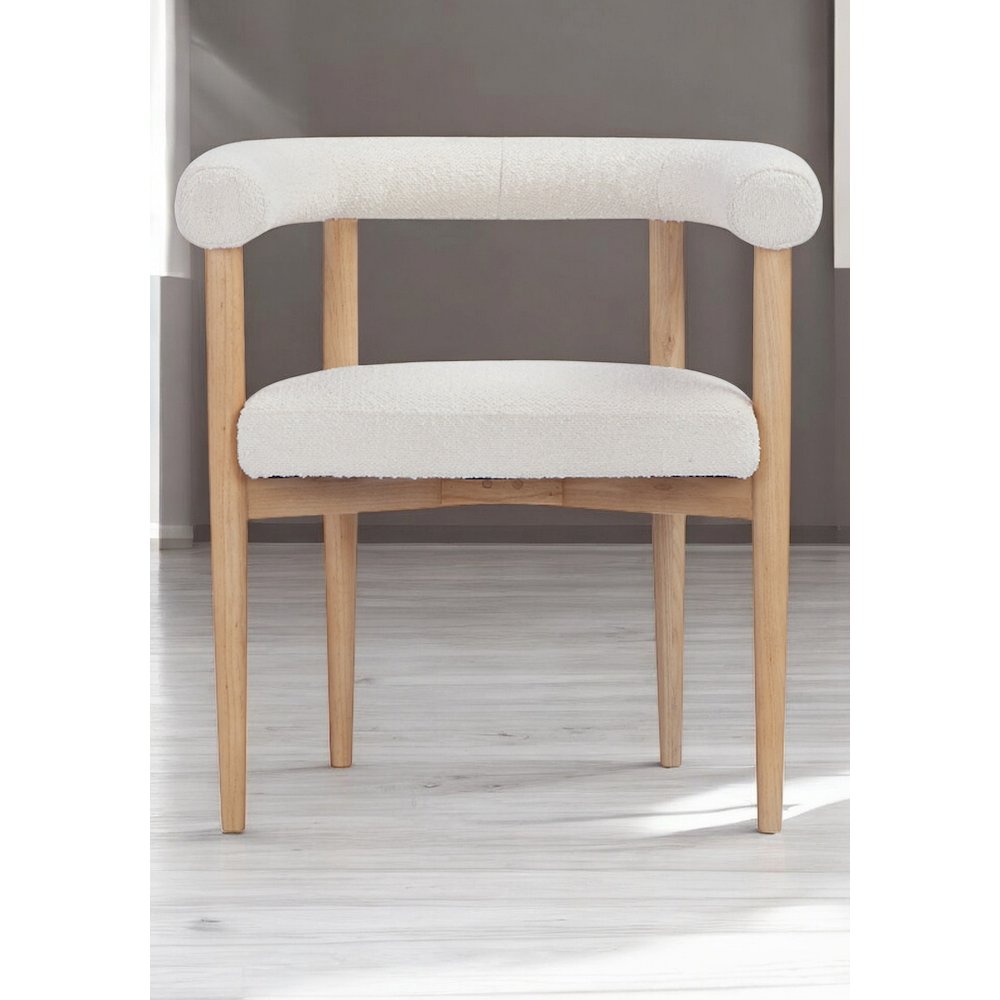 Bloom Arm Chair Boucle White