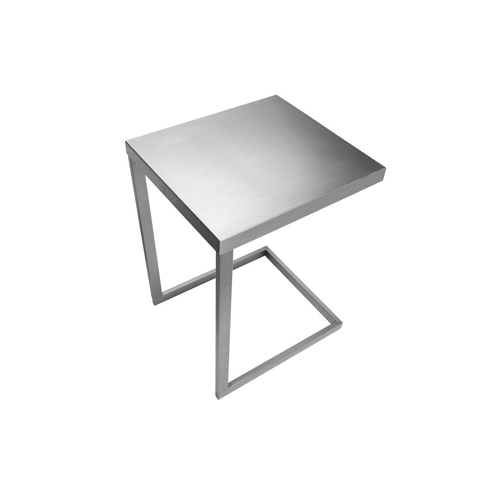 Clark Tray Table Brushed Metal
