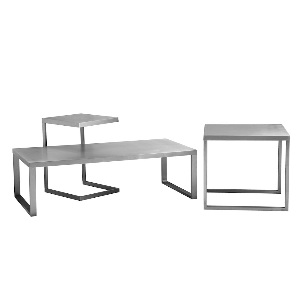 Clark Tray Table Brushed Metal