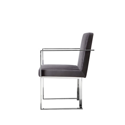 Dexter Arm Chair Velvet Silver