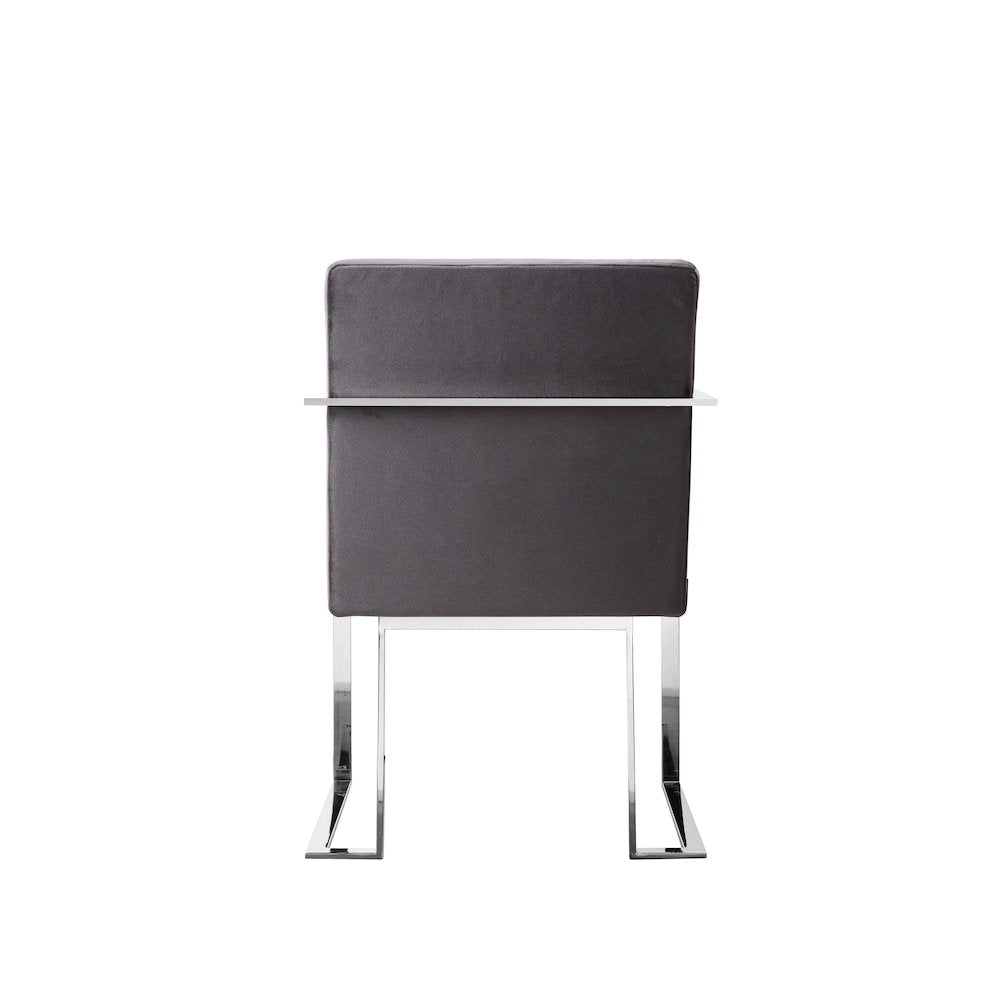 Dexter Arm Chair Velvet Silver