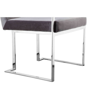 Dexter Arm Chair Velvet Silver