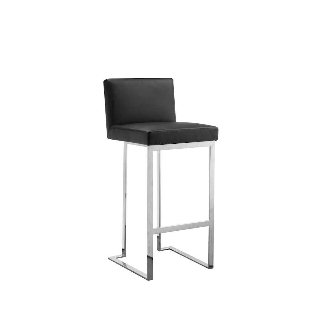 Dexter Bar Stool Faux Leather Black