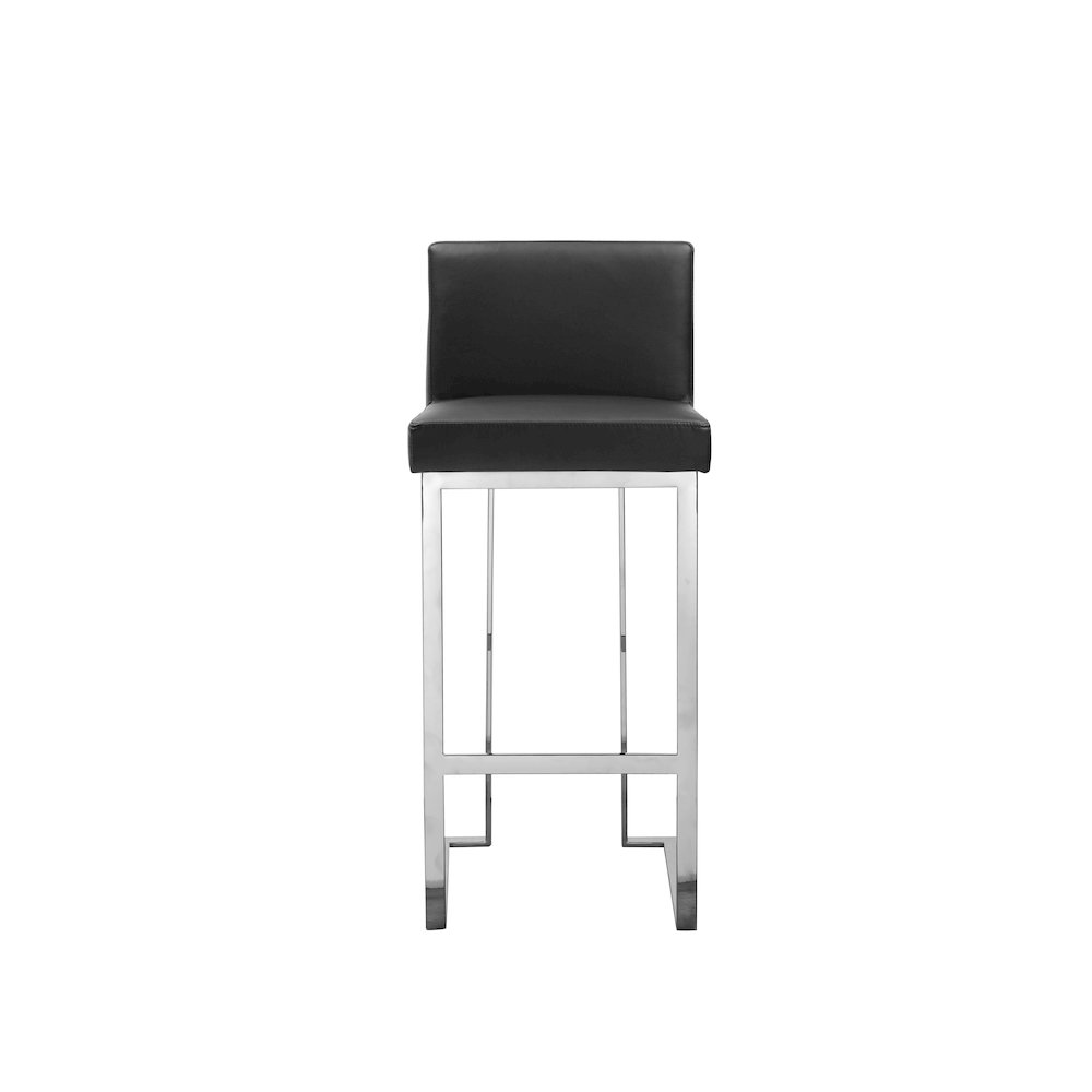 Dexter Bar Stool Faux Leather Black