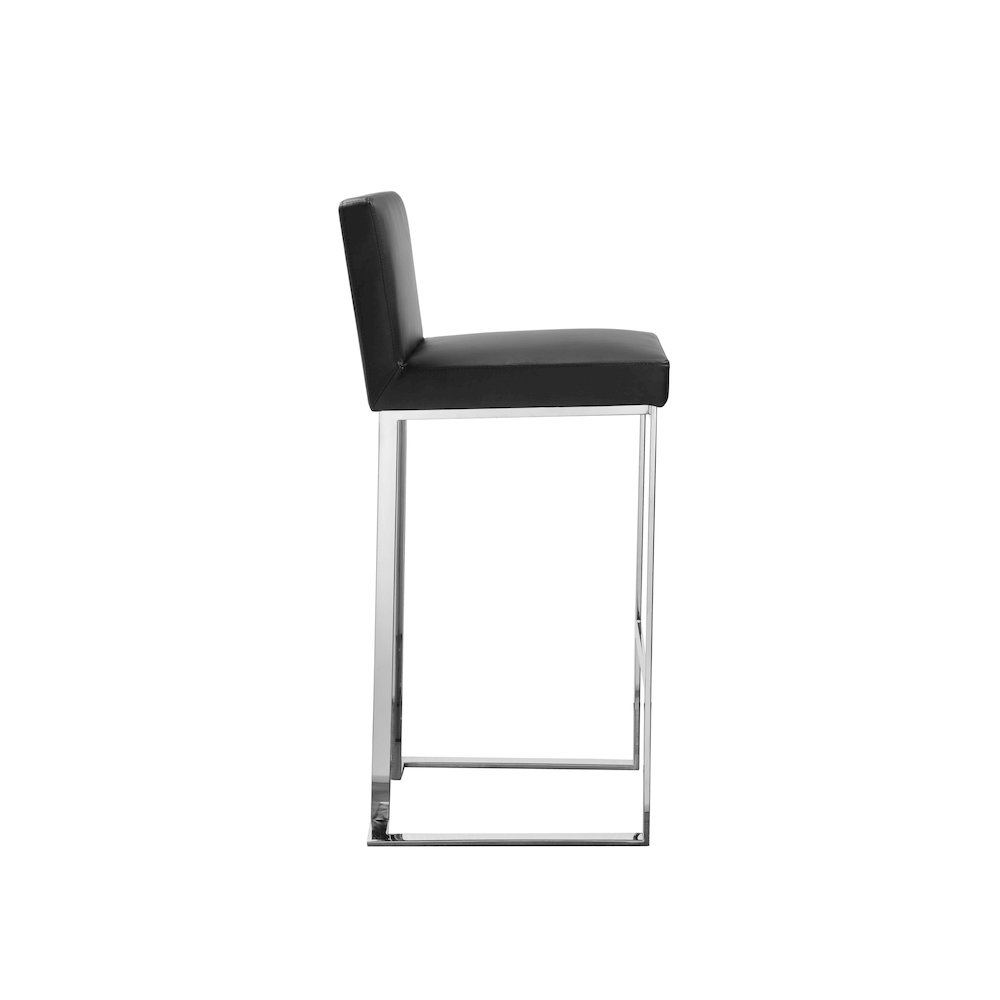 Dexter Bar Stool Faux Leather Black