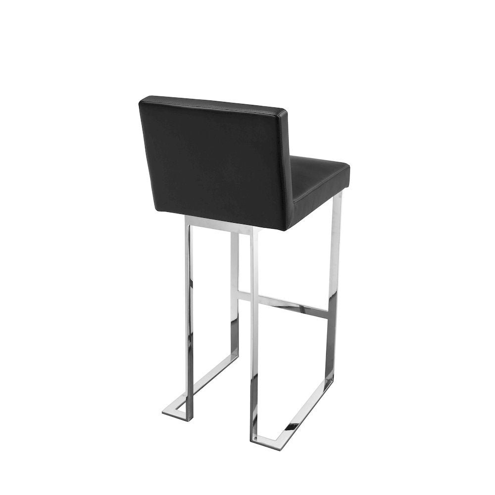 Dexter Bar Stool Faux Leather Black