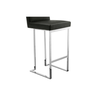 Dexter Bar Stool Faux Leather Black