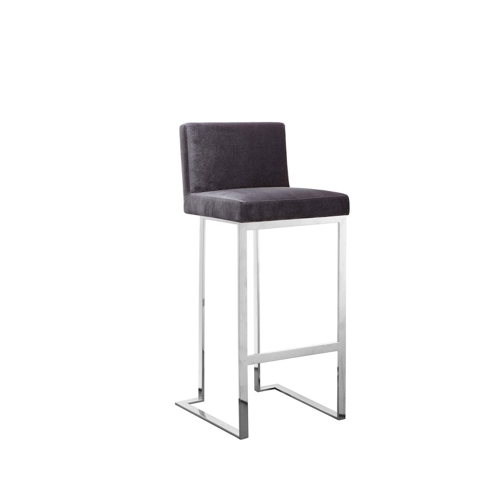 Dexter Bar Stool Velvet Gray