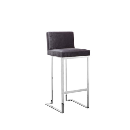 Dexter Bar Stool Velvet Gray