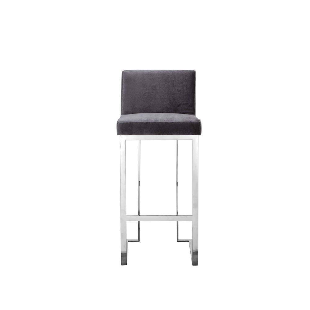 Dexter Bar Stool Velvet Gray