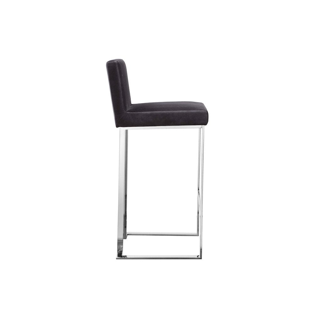Dexter Bar Stool Velvet Gray