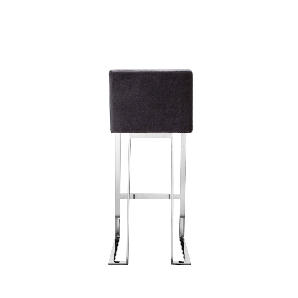Dexter Bar Stool Velvet Gray