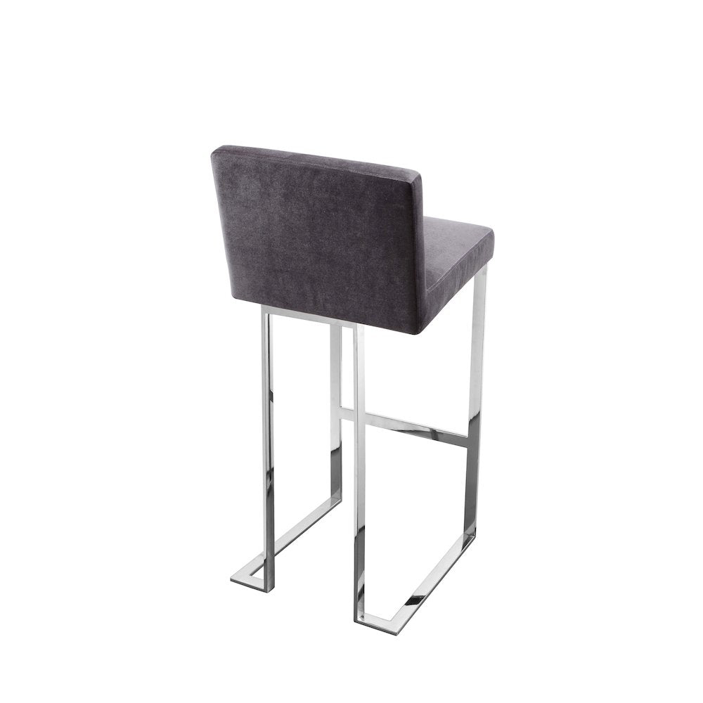 Dexter Bar Stool Velvet Gray