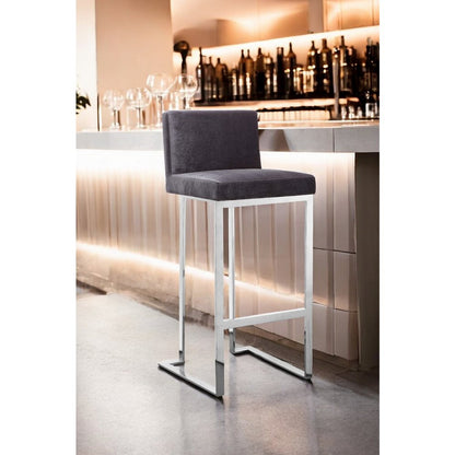 Dexter Bar Stool Velvet Gray