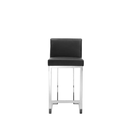 Dexter Counter Stool Faux Leather Black